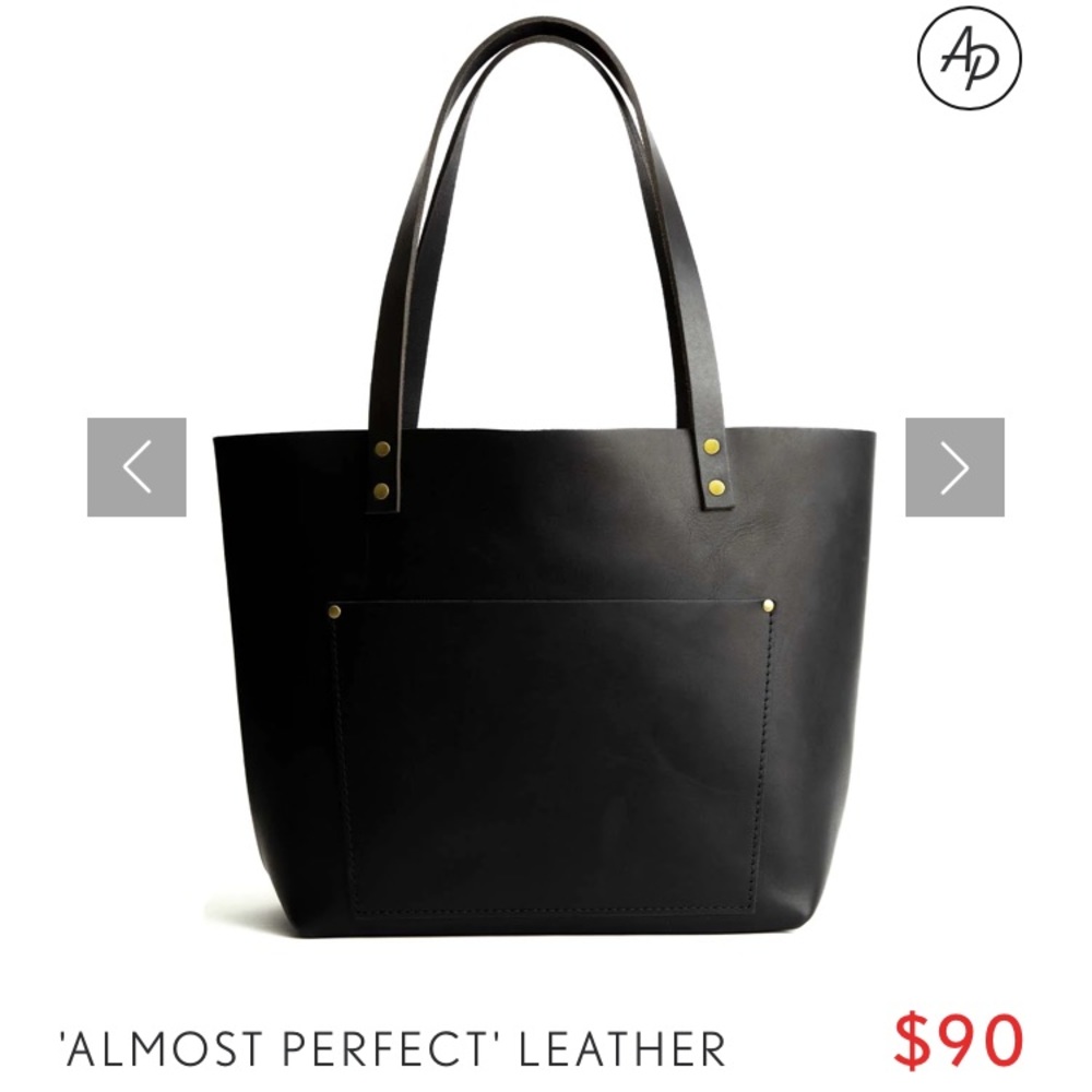 Black Portland Leather Tote Bag